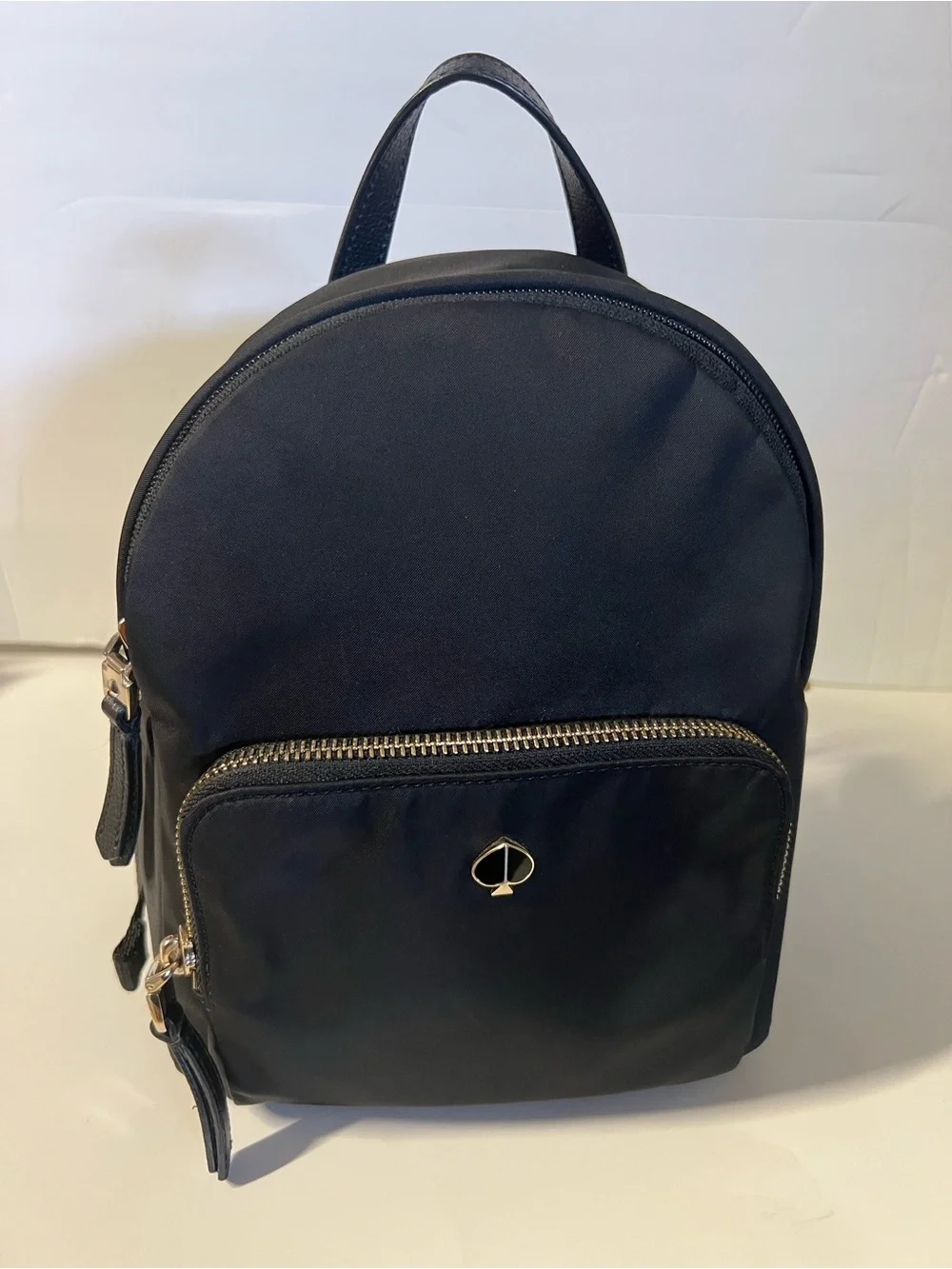 Black Mini Backpack with Front Zip Pocket